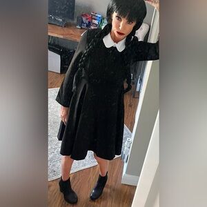 Wednesday Adams black dress AND WIG
